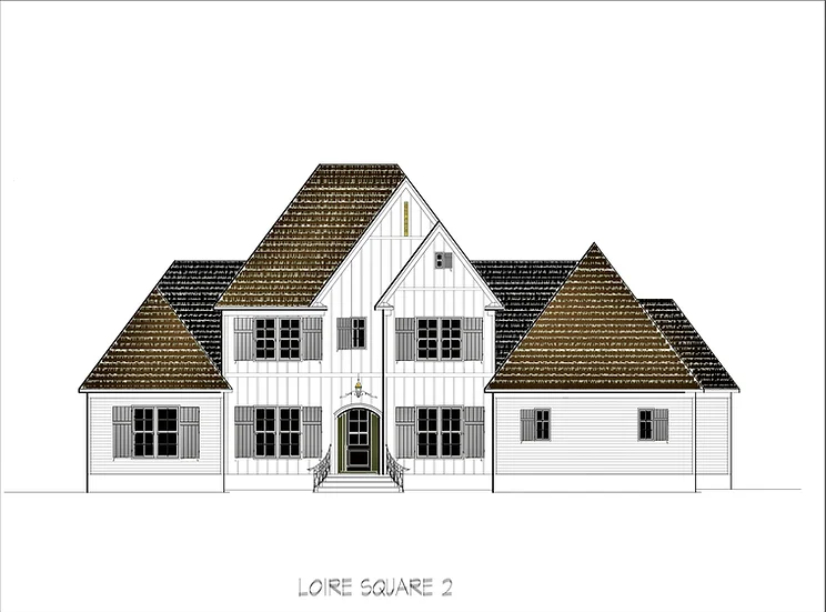 Loire Square 2 Farmhouse Style House Plan