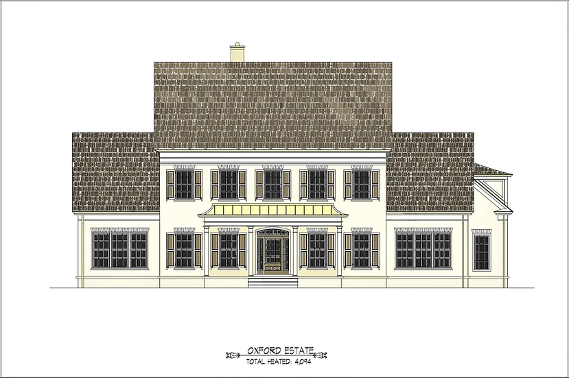 Oxford Estate Colonial Home Plan